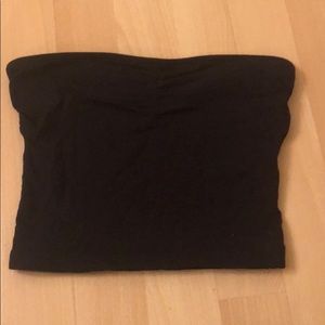 Garage Fitted Strapless Crop Top